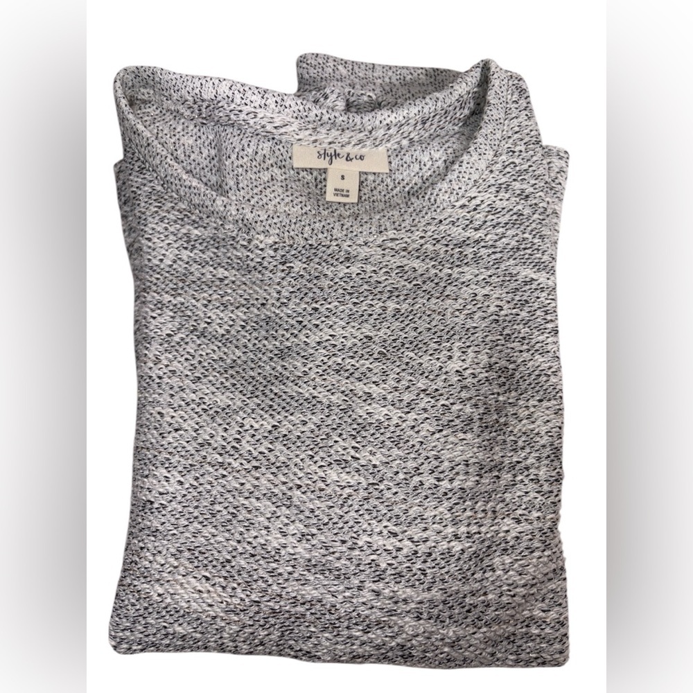 Style&co Women’s Neutral Lurey Puff Sleeve Sweater Size Small - Picture 12 of 12